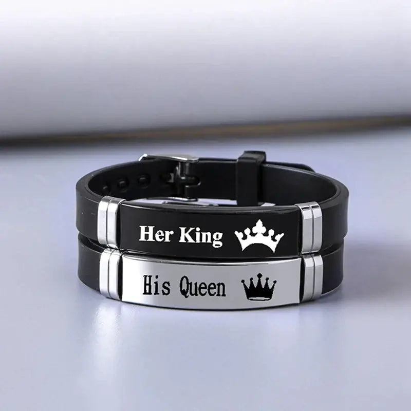 GIFT SET-2pc. Stainless Steel Crown-Her King His Queen Sporty Couple's Set ❣️