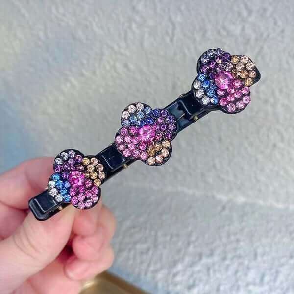 Great Giftable | Sparkling Crystal Stone Braided Hair Clips