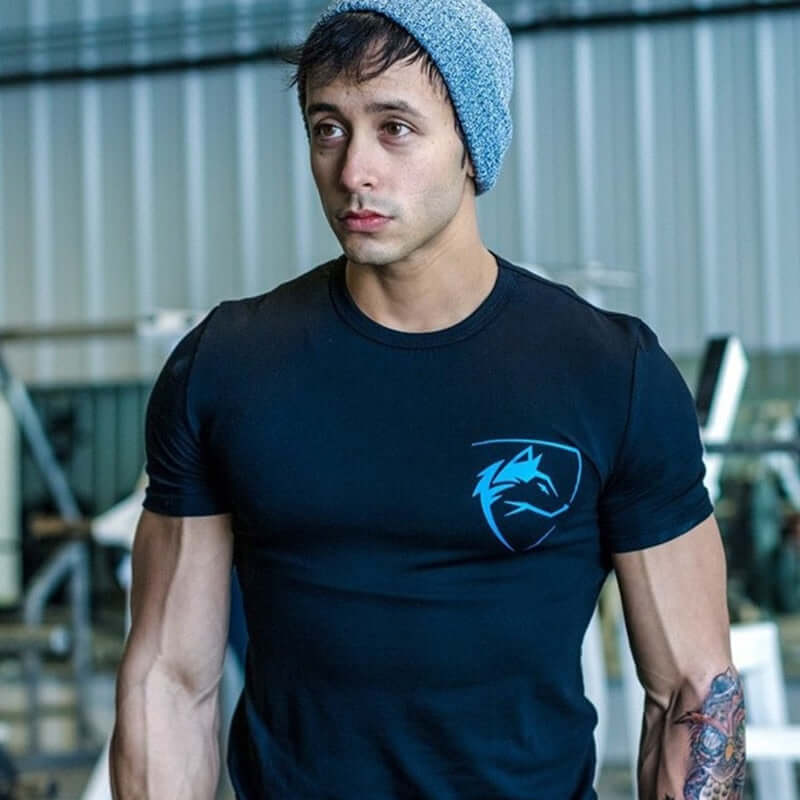 Mens T Shirt Fashion Streetwear-Fitness