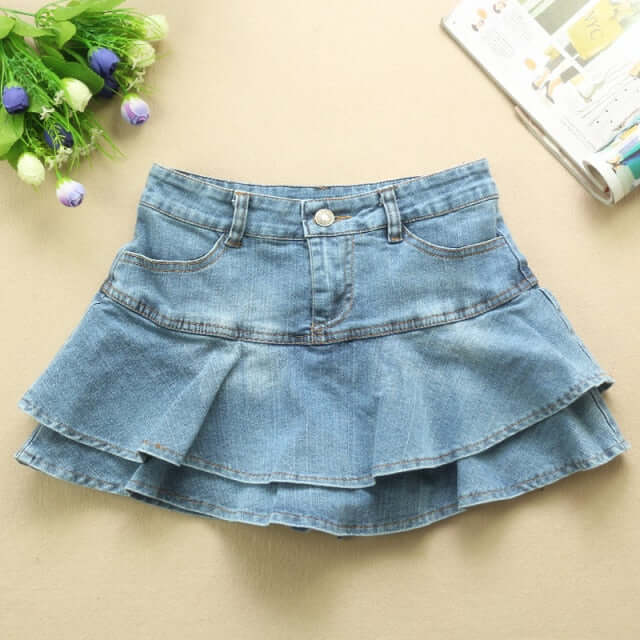 LANFUBEISI Ruffle Pleated Skirts Womens 2022 Summer Low Waist A Line Y2K Denim Skirt Sexy Mini Short Skirts Women Sex Jeans Woman Skirts