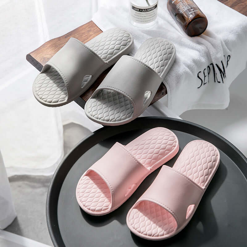 Tining 2020 bathroom EVA slippers soft bottom comfort Japanese sandals anti-slip couple rhombus female shoes