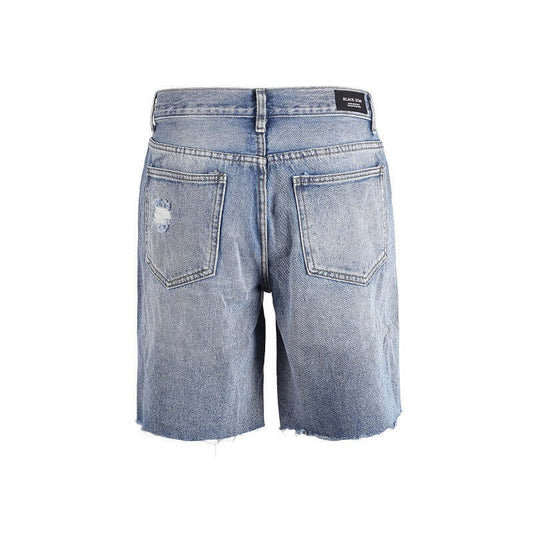 Short jeans Europe and America loose hipster OS knife cut hole ridge denim shorts men and women pants casual pants