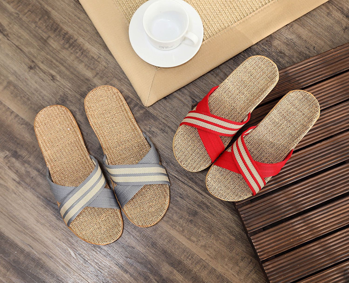 M-16 crossed men and women lovers interior home linen spring and autumn summer four quartz cotton and linen thickened slippers sandals slippers