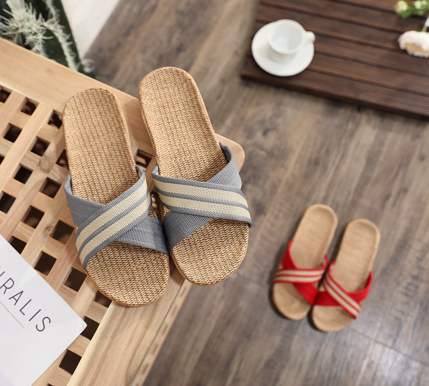 M-16 crossed men and women lovers interior home linen spring and autumn summer four quartz cotton and linen thickened slippers sandals slippers