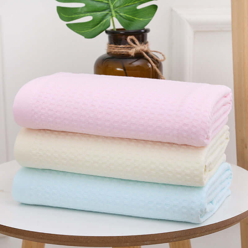 Cotton double flora cross jade MiG soft water absorption breathable baby bath towel swimming shawl is a generation