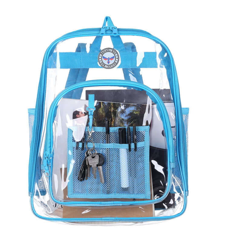 40 wire thickening plus multi-function PVC backpack transparent plastic waterproof beach bag student bag