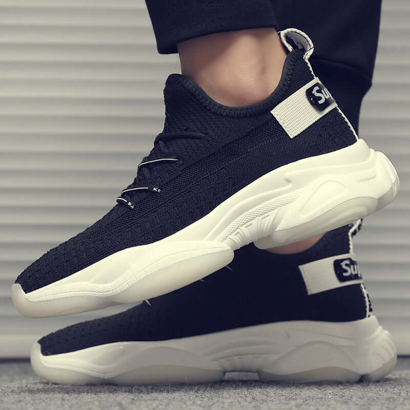 Men's shoes flying weave breathable white shoes coconut trend sports shoes 2021 spring new casual shoes wild old shoes