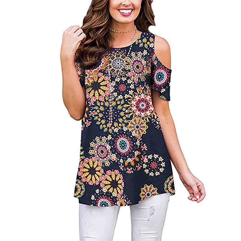 2021 Summer Amazon New Print Pen Shoulder Short Sleeve Chalds Ms. Casual Body Top T-Shirt 25 Color