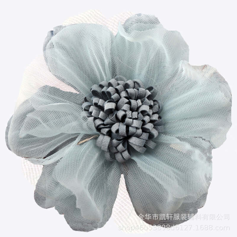 Yiwu Wi-Flower manufacturer super fiber yarn simulation fabric flower accessories accessories shoes bag beach shoes accessories