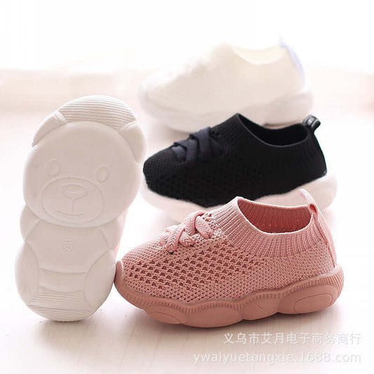 Summer 1-2 years old 0 boy baby learning step shoes girl baby children's soft shoes small children breathable mesh shoes