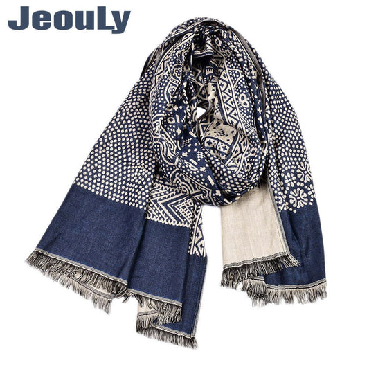 2020 new autumn and winter cotton numb weave scarf male Paisley men's short pool national windwritten neck foreign trade manufacturers