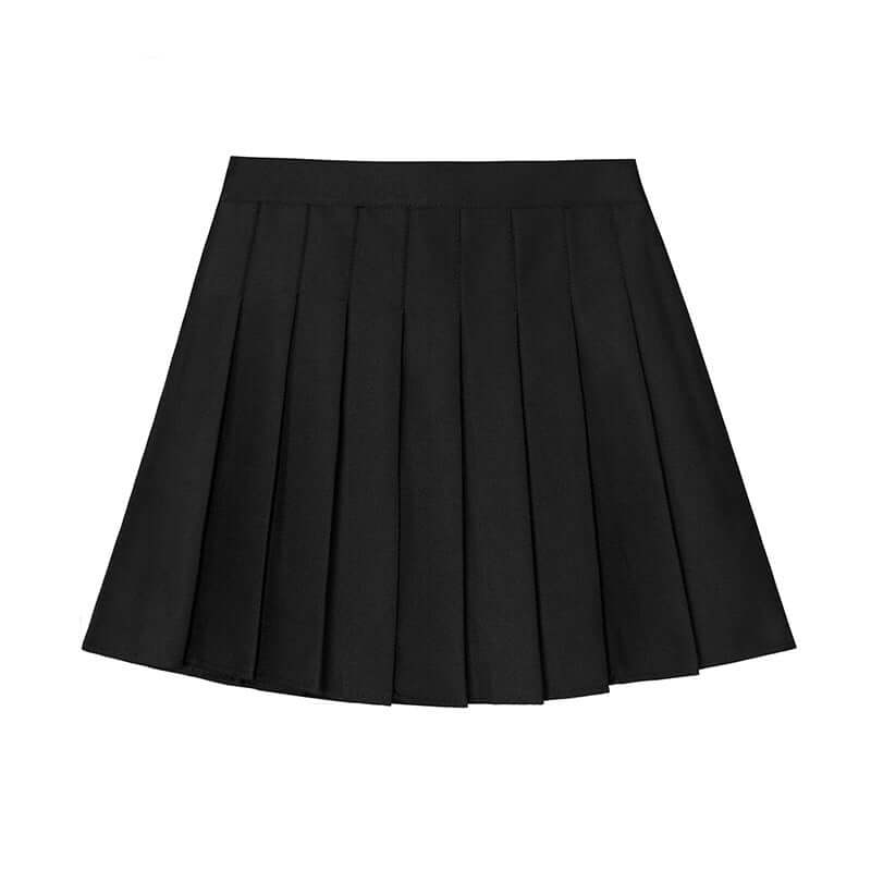 Pleated skirt female 2021 autumn and winter new high waist A word skirt white black student college wind skirt skirt