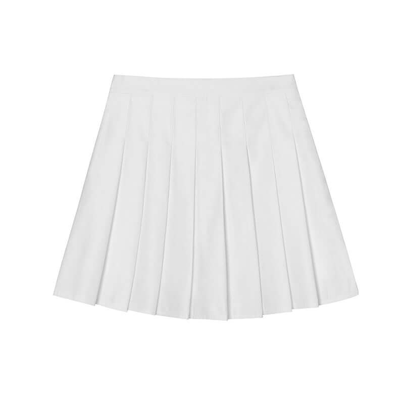 Pleated skirt female 2021 autumn and winter new high waist A word skirt white black student college wind skirt skirt