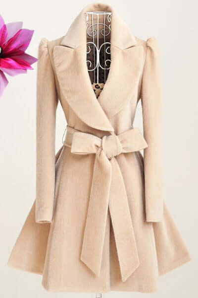 Women's Alluring Wool Coat - Comfy Warm-Beautiful Solid Colors