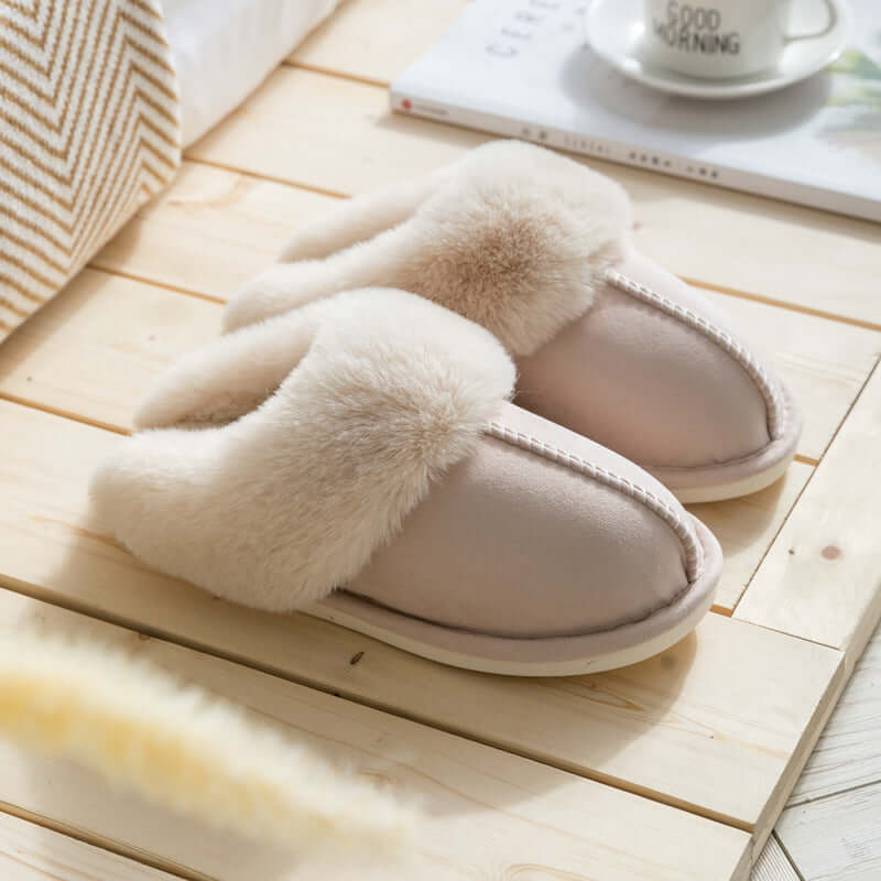 Plush Cotton Slipper Shoes - Indoor Warm Comfort