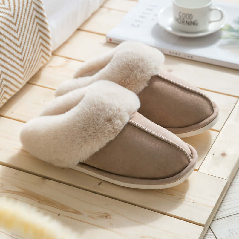 Plush Cotton Slipper Shoes - Indoor Warm Comfort