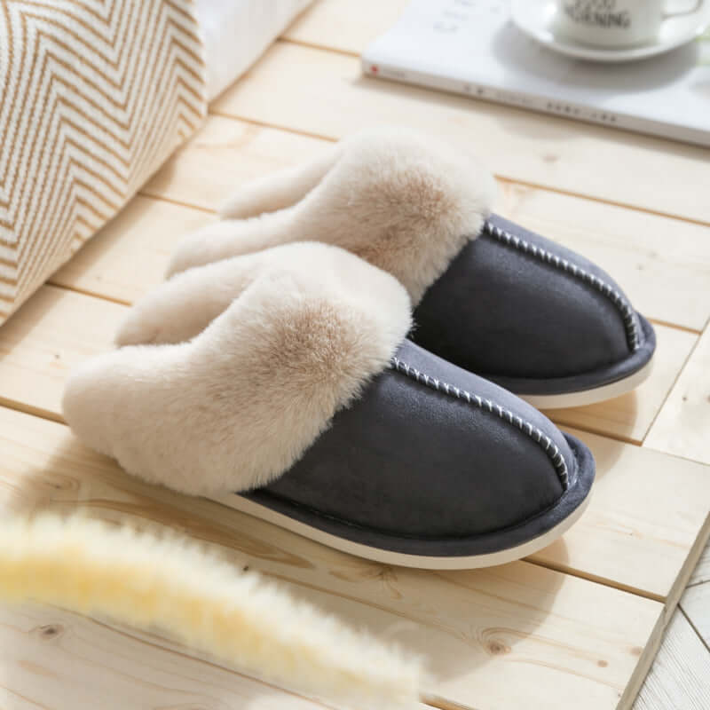 Plush Cotton Slipper Shoes - Indoor Warm Comfort