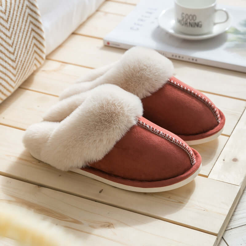 Plush Cotton Slipper Shoes - Indoor Warm Comfort