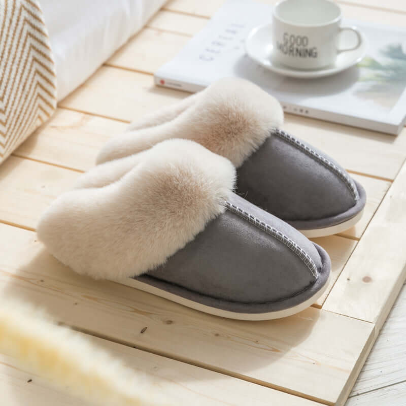 Plush Cotton Slipper Shoes - Indoor Warm Comfort