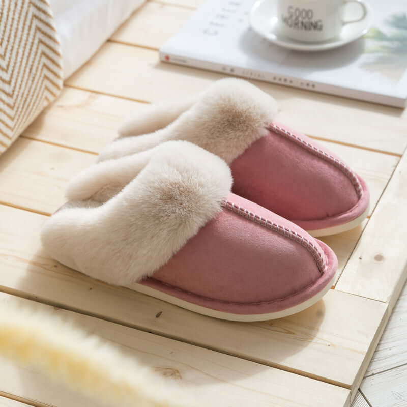 Plush Cotton Slipper Shoes - Indoor Warm Comfort