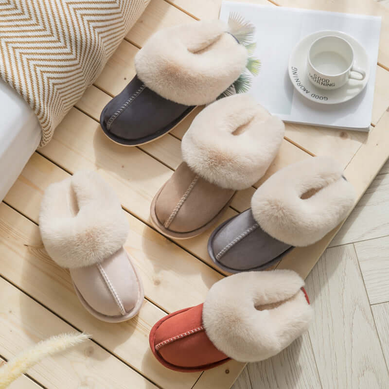 Plush Cotton Slipper Shoes - Indoor Warm Comfort