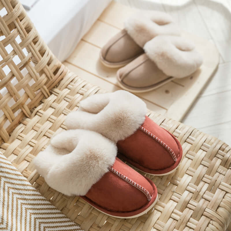 Plush Cotton Slipper Shoes - Indoor Warm Comfort