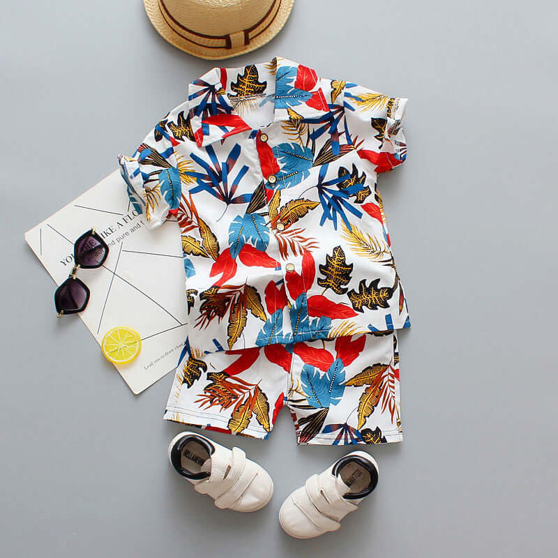 Children's Short Sleeve Shirt Boys Summer Sets