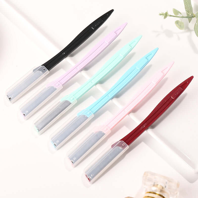 High quality stainless steel scraping knife professional ladies with protective net shaving eyebrow knife