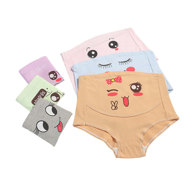 High Waist Pregnancy Underwear - Cartoon Emotions