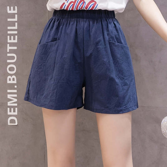 Casual thin section 2020 new cotton linen shorts female high waist summer cotton loose thin Korean version of the three-point hot pants summer