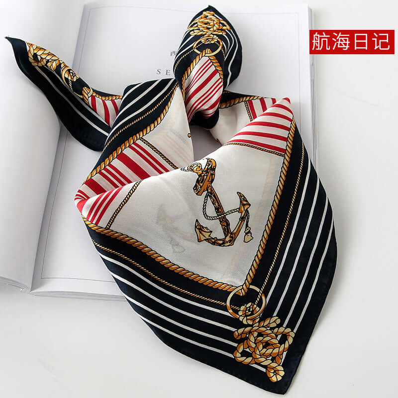 2020 new print small square towel female spring and autumn decoration silk small square towel multi-purpose silk scarf beach towel