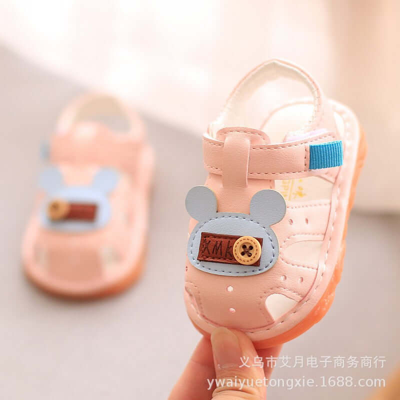 Male baby sandals summer female baby shoes 0 1-2 years old baby soft bottom anti-slip scientific shoes called shoes children