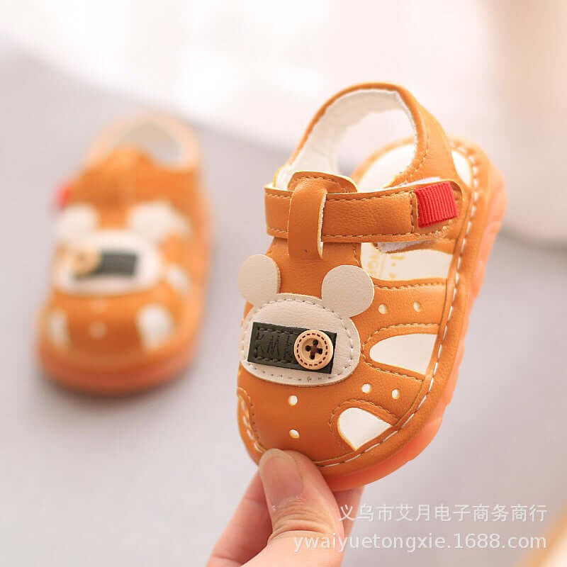 Male baby sandals summer female baby shoes 0 1-2 years old baby soft bottom anti-slip scientific shoes called shoes children