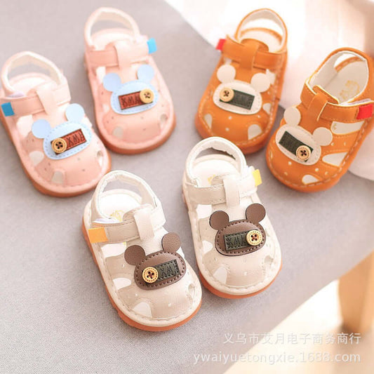 Male baby sandals summer female baby shoes 0 1-2 years old baby soft bottom anti-slip scientific shoes called shoes children