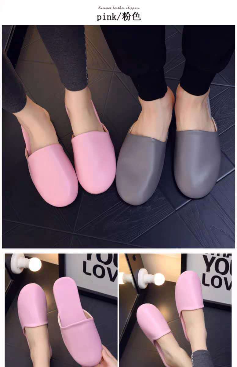 New Baotou non-slip spring and autumnal straw shoes couple home landboard home indoor mute soft bottom home skin slippers