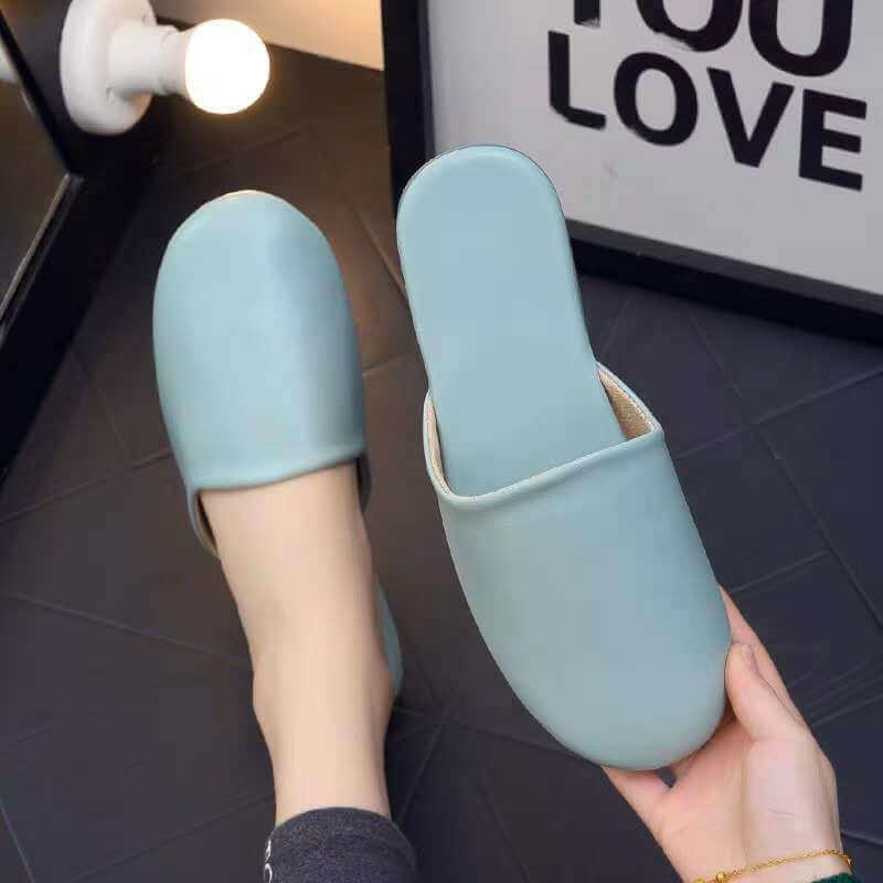 New Baotou non-slip spring and autumnal straw shoes couple home landboard home indoor mute soft bottom home skin slippers