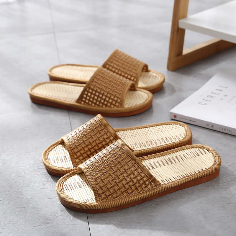 New home couple slippers sandy beach indoor and outdoor sloped wood floor silent thick bottomless sandals men and women