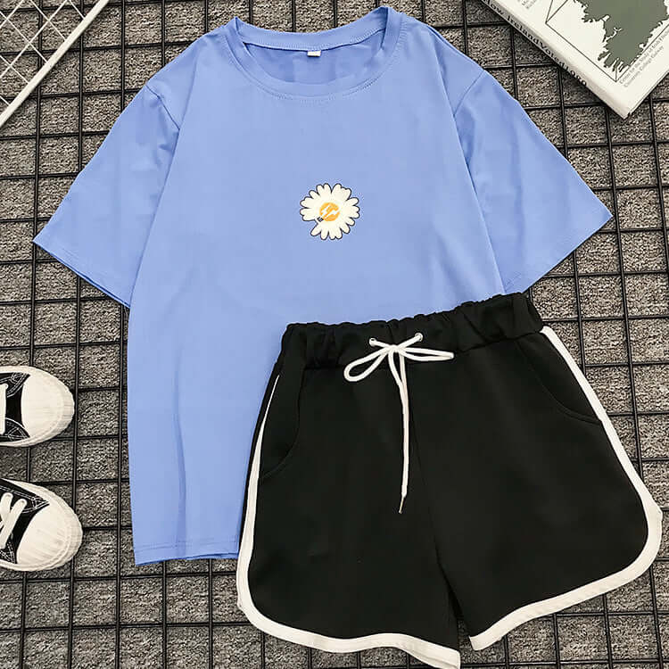 Shorts female summer suit two sets of foreign air 2020 new loose thin thin casual port flavor fashion suit tide