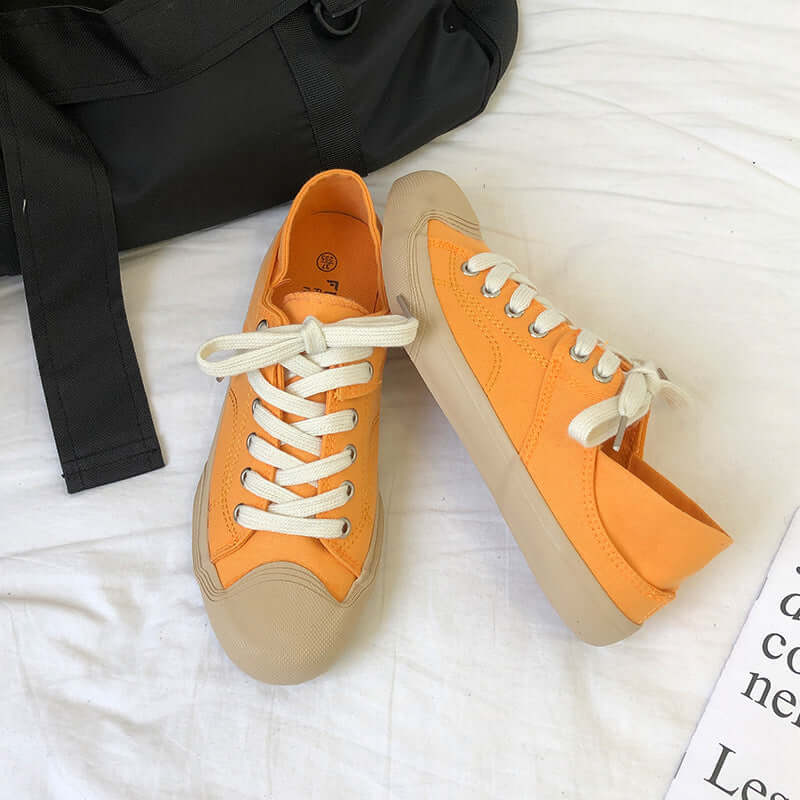 2021 spring new breathable Korean version of the two-wear pediced foot canvas shoes female students Korean shell head wild lazy shoes