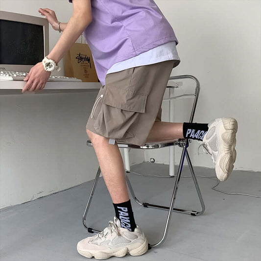 Japanese tooling shorts male 2020 summer Korean version of the new anti-light port style card casual pants loose five pants