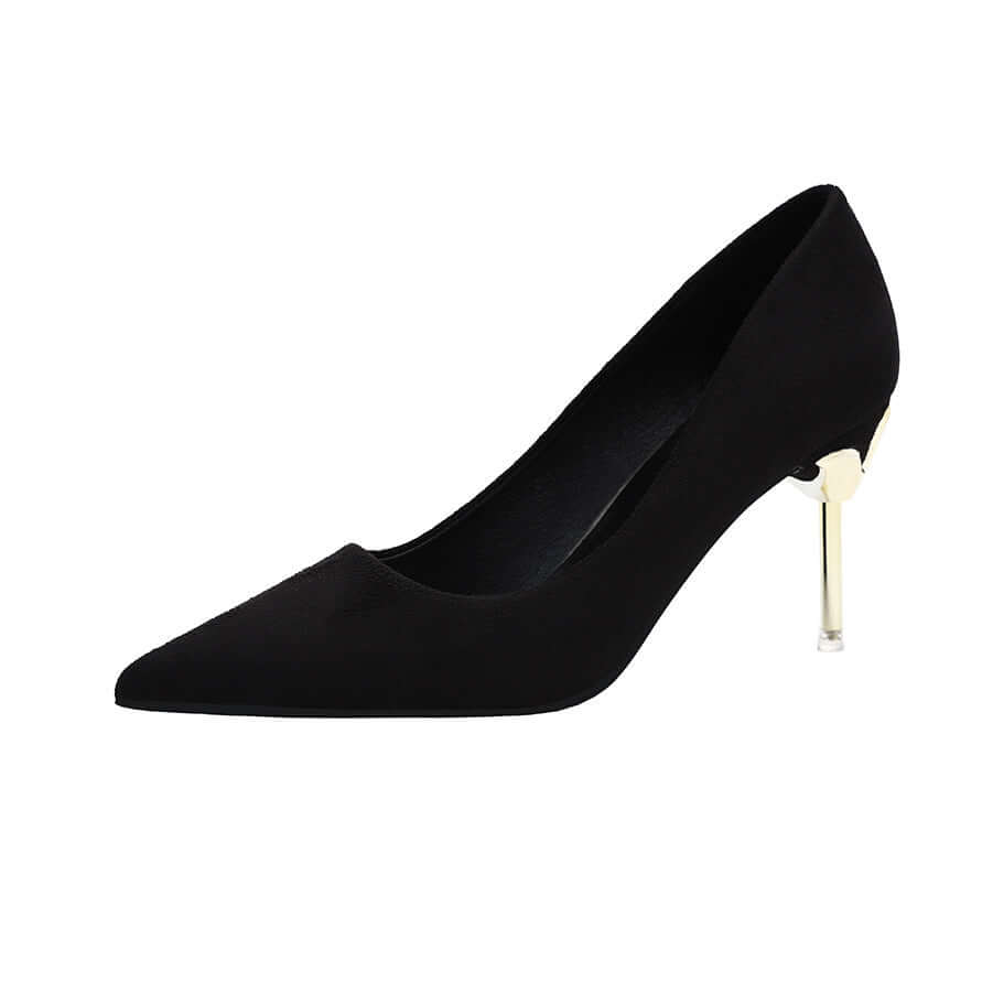 608-8 simple fashion new shallow mouth sharp professional solid color shallow mouth stiletto high heel low to help fairy shoes