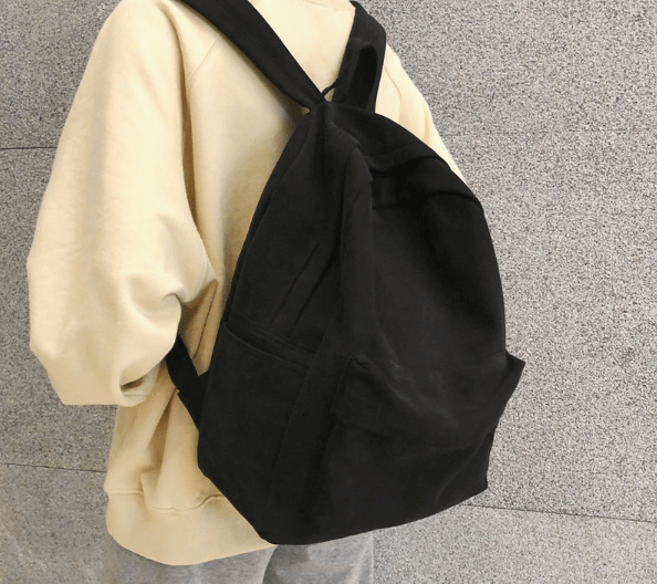 Fashion Trendy Unisex Bookbag Classic Cotton Backpack