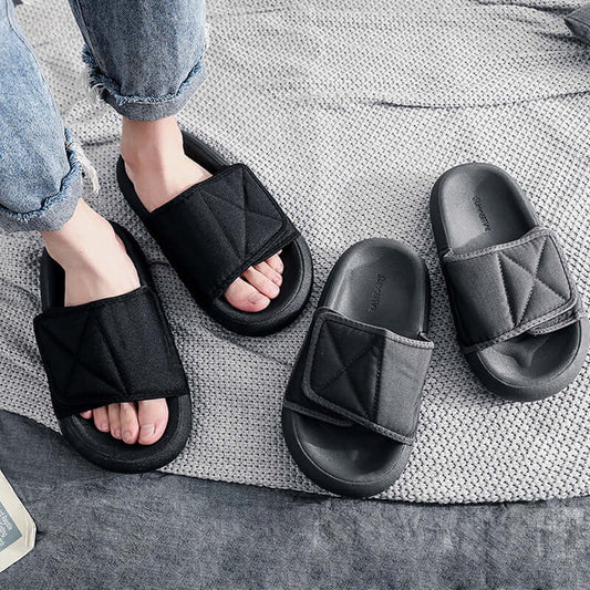 Southeast Asia Summer Korean couple stepping into the coconut casual magic width feet beach bread slippers thick summer