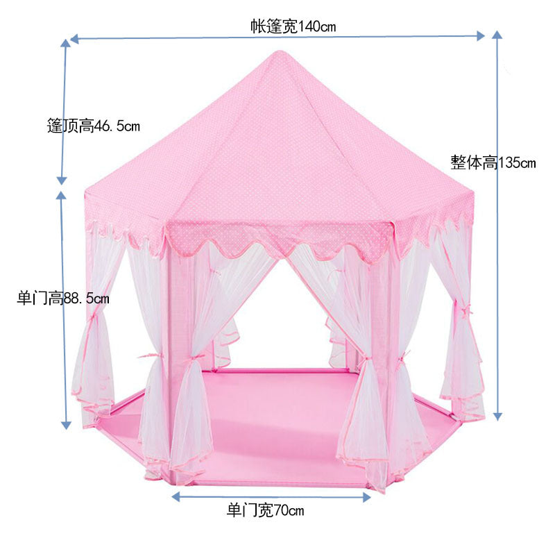 Spot Amazon Children's Tent Hexagon Princess Castle Interior Game House Toys Mosquito Account Beach Children's Tent