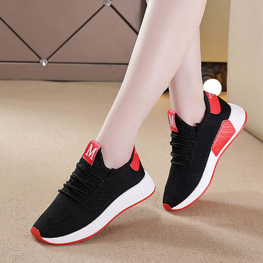 Monkey pin 1000+ flying weaving sports shoes female one generation spring summer flat casual shoes net shoes student shoes