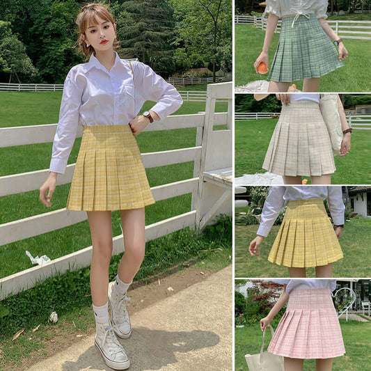 Pleated skirt female student short skirt autumn and winter 2021 new high waist A word Korean version of the style pion skirt spring and summer skirt