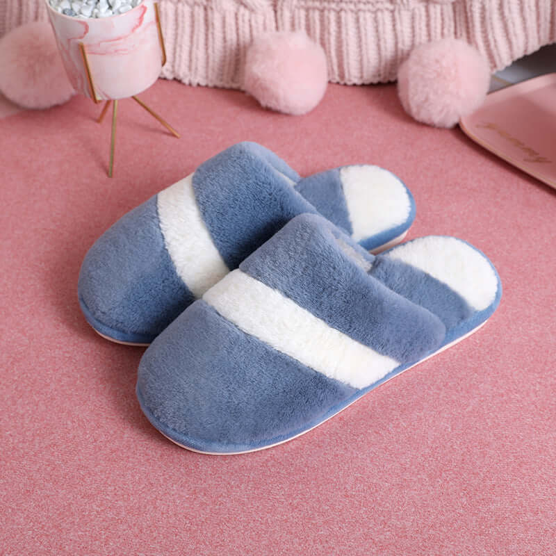 Cozy Winter Rabbit Fur Slippers