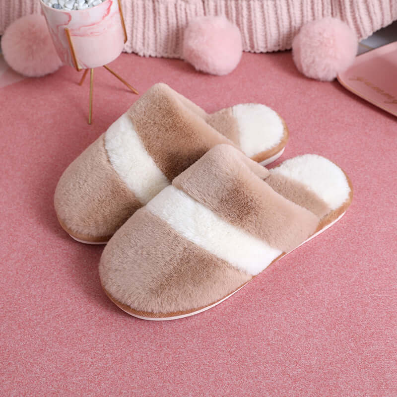 Cozy Winter Rabbit Fur Slippers