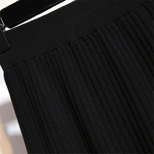 Autumn and winter skirt female long section 2021 new high backpa hip skirt boating first step Korean version of the pure color