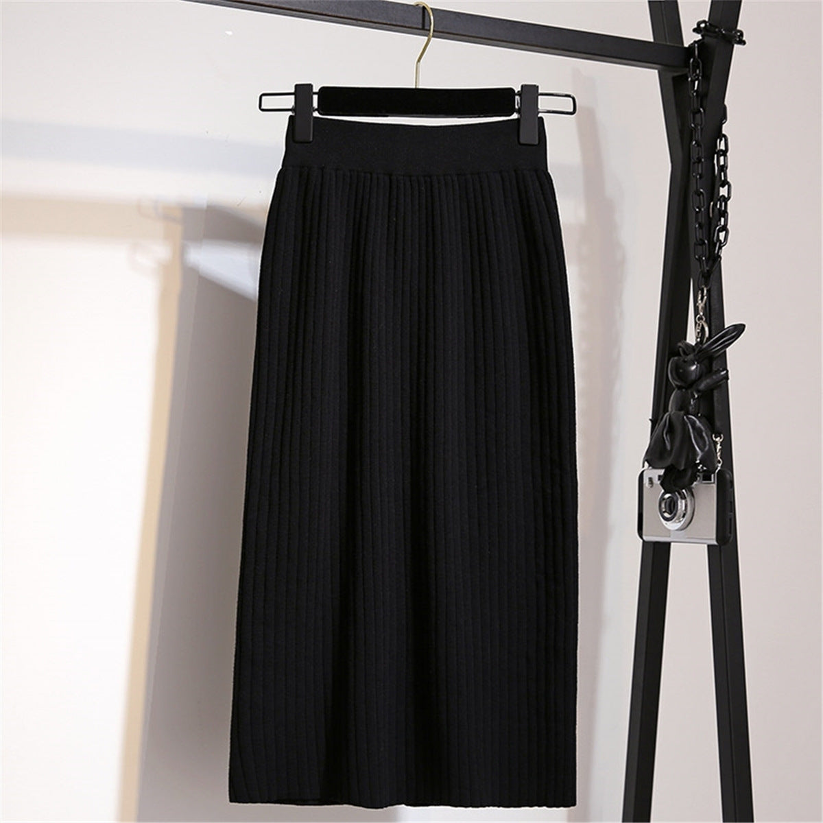 Autumn and winter skirt female long section 2021 new high backpa hip skirt boating first step Korean version of the pure color